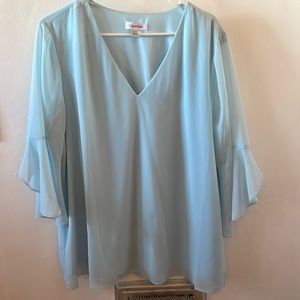 Calvin Klein pale blue blouse. Size XL